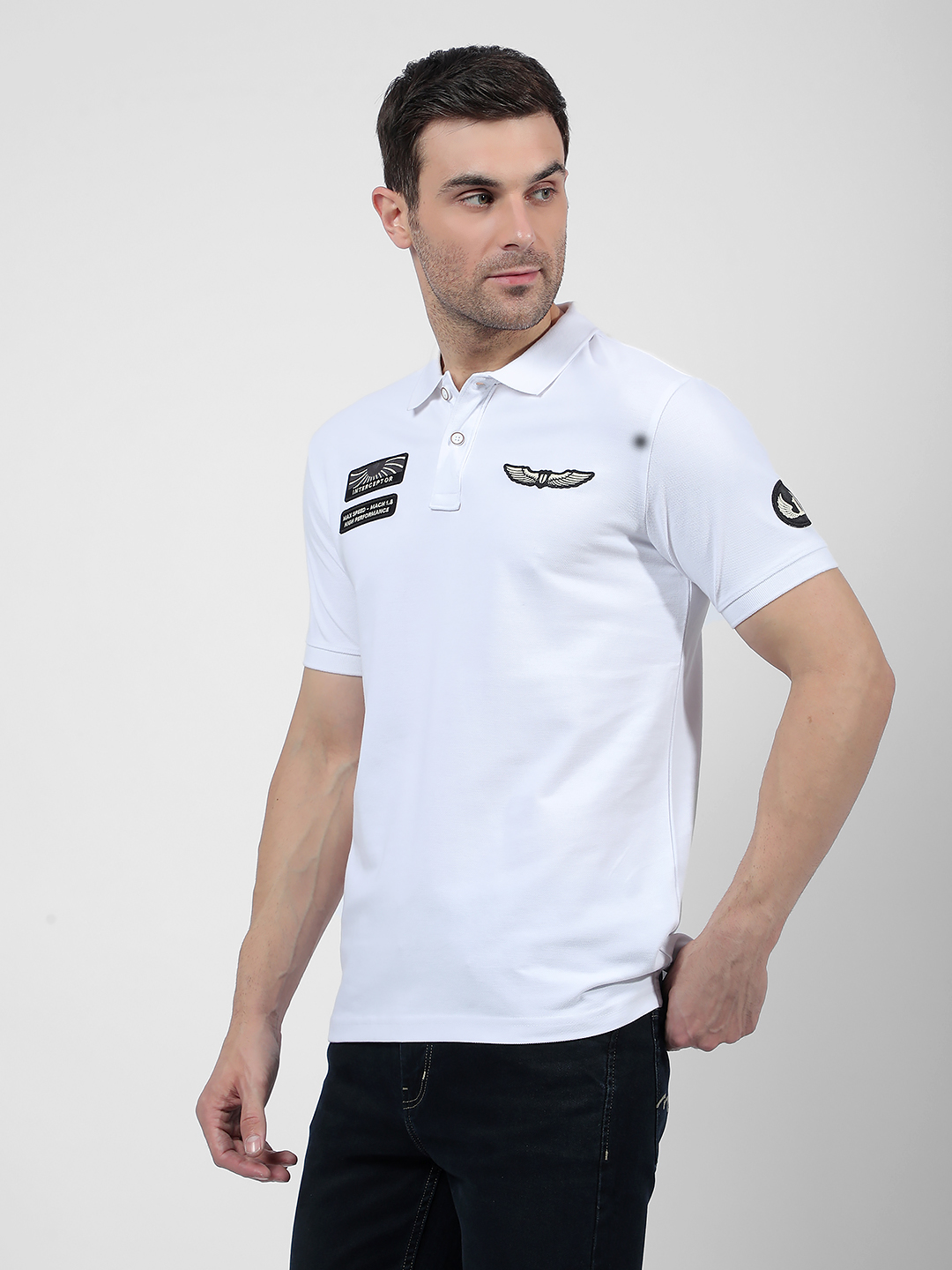 Numero Uno Men's Short Sleeve Regular Fit White Polo T-Shirt